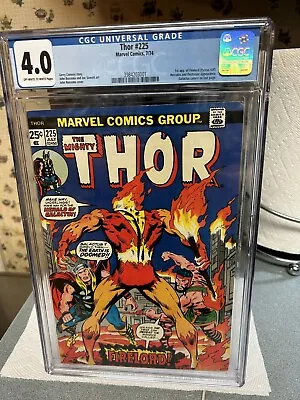 Buy Thor #225 (1974) CGC 4.0  1st Appearance Firelord..The Coming Of The FIRELORD! • 78.39£
