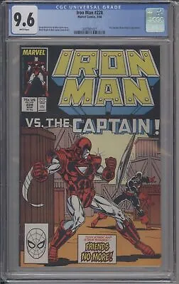 Buy Iron Man #228 - Cgc 9.6 - The Captain (steve Rogers) • 41.96£