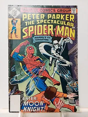 Buy Peter Parker, The Spectacular Spider-Man # 22   Marvel 1978  Moon Knight  (F407) • 15.76£