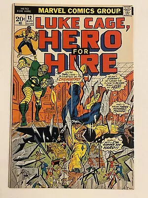 Buy Hero For Hire #12 (Marvel 1973) Luke Cage. 1st Appearance Chemistro • 11.87£