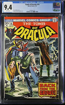 Buy Tomb Of Dracula #16 (1974) - Cgc Grade 9.4 - 1st Appearance Of Doctor Sun! • 120.09£