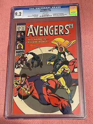 Buy Avengers # 59 CGC 9.2 White Pages, 1st Appearance Of Yellowjacket, Marvel! • 243.27£