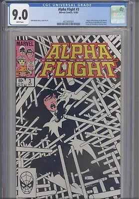 Buy Alpha Flight #3 CGC 9.0 1983 Marvel Comics Origin Master Of The World & Guardian • 31.94£