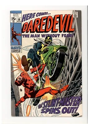Buy Daredevil 58 F- Fine- 1st Appearance Stunt-Master 1969 • 11.08£