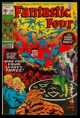 Buy Marvel Comics FANTASTIC FOUR #110 1st Agatha Harkness Cover VFN- 7.5 • 60.28£