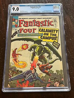 Buy FANTASTIC FOUR #35 CGC 9.0 OW-W 1965 Stan Lee Kirby 1st Appearance Dragon Man • 395.60£
