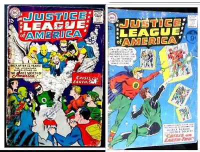 Buy JUSTICE LEAGUE OF AMERICA #21+22 (1963) 1st Silver-age X-over Of JLA/JSA • 64.99£