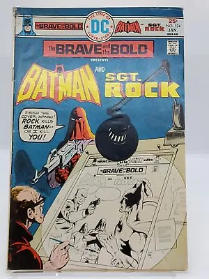 Buy Brave & The Bold Presents Batman & Sgt Rock #124 FN DC 1976 • 5.52£