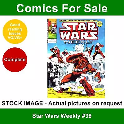 Buy Star Wars Weekly #38 Comic - VG/VG+ 25 October 1978 - Marvel UK • 3.49£