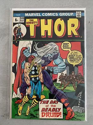 Buy Marvel Comics The Mighty Thor #209 1973 Bronze Age • 14.99£