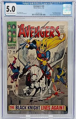 Buy Avengers #48 CGC 5.0 Origin And 1st App New Black Knight Marvel Comics 1968 • 134.52£