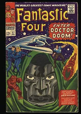 Buy Fantastic Four #57 VG/FN 5.0 Doctor Doom Silver Surfer Appearance Marvel 1966 • 53.22£