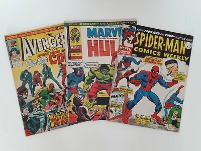 Buy Spider-Man Comic No 82 - The Avengers No 126 & The Hulk No 103 Marvel Comics • 7£