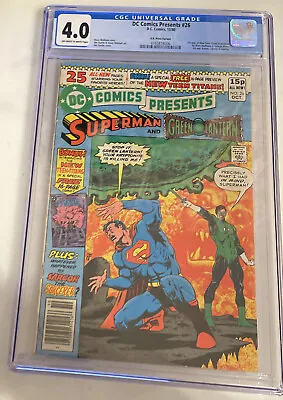 Buy DC Comics Presents #26 CGC 4.0 DC Comics Oct 1980 1st App Teen Titans Cyborg • 129.95£