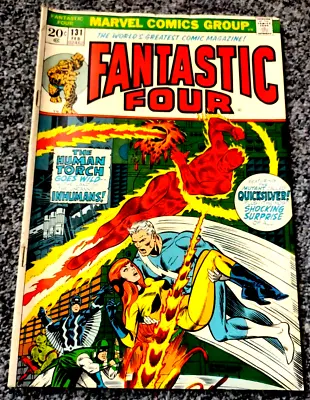 Buy Marvel Comic - FANTASTIC FOUR #131 - PRINTING ERROR (Cropped Top See Photos) • 9.78£