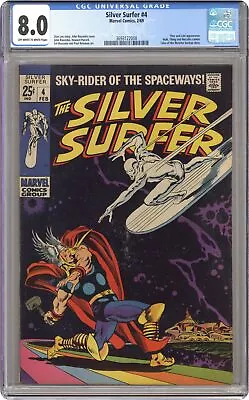 Buy Silver Surfer #4 CGC 8.0 1969 3693122008 • 1,565.40£