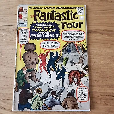 Buy FANTASTIC FOUR  #15 - 1st App Mad Thinker - Central Wrap Is Loose But Attached • 210£