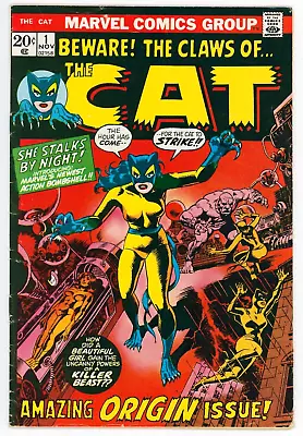 Buy The Cat #1 Vg+ 4.5 Origin And 1st Appearance Aka Tigra Comic Gilbert 1972 • 64.16£