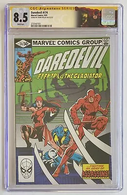 Buy Daredevil #174 9/81 Cgc Signature Series 8.5 Frank Miller 1st App Of The Hand • 317.73£
