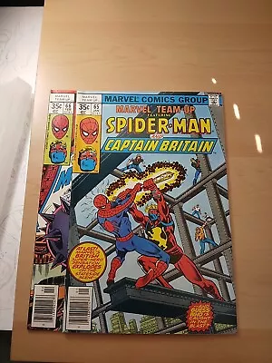 Buy Marvel Team-up #65,66 (1978) 1st. Captain Britain In  Us Comics Vf-/vf Lot • 43.97£