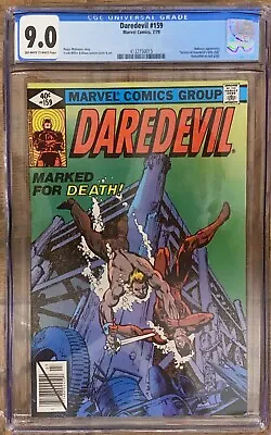 Buy Daredevil #159 - CGC 9.0 (Marvel Comics 1979) 2nd Frank Miller DD Art. • 68.93£
