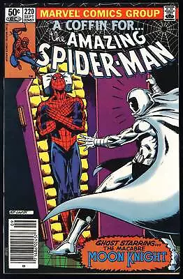 Buy Amazing Spider-Man #220 Marvel 1981 (NM+) NEWSSTAND! Moon Knight! L@@K! • 50.36£