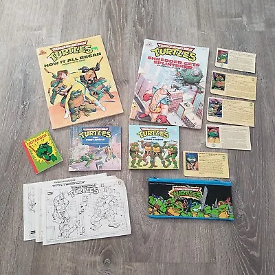Buy Vintage 80s 90s Teenage Mutant Ninja Turtles Lot Of Books & Misc Items TMNT  • 23.01£
