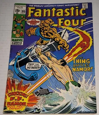 Buy Fantastic Four #103 (10/1970) VG- 2nd Agatha Harkness App Namor & Magneto! • 29.58£