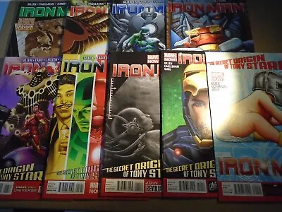 Buy IRON MAN #9-17 Secret Origin Of Tony Stark SET Lot Bundle Marvel 2013 VF/NM • 19.95£
