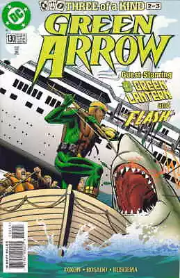 Buy Green Arrow #130 VF; DC | Three Of A Kind 2 Green Lantern Flash - We Combine Shi • 11.90£