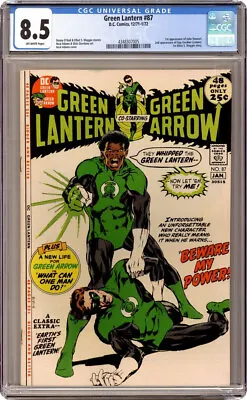 Buy Green Lantern 87 CGC 8.5 Off-White Pages Neal Adams Art 1st John Stewart • 580£