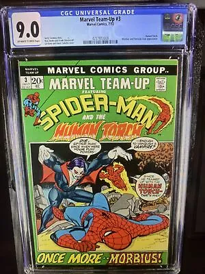 Buy 1972 MARVEL TEAM-UP #3 THIRD APPEARANCE OF MORBIUS CGC 9.0 Low Census Population • 140£