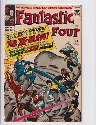 Buy FANTASTIC FOUR #28 (1964) FN- Early X-Men Appearance - KIRBY + LEE • 220.86£