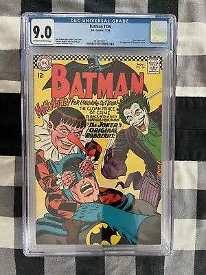 Buy BATMAN #186 CGC 9.0 JOKER COVER 1st APP GAGGY THE CLOWN DETECTIVE DC COMICS 1966 • 520.31£