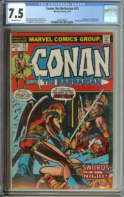Buy Conan The Barbarian #23 Cgc 7.5 Ow Pages // 1st Appearance Red Sonja 1973 • 99.58£