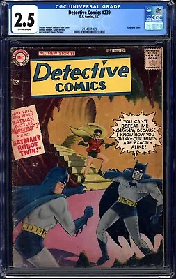 Buy Detective Comics #239 Cgc 2.5 Dc Comics 1957 Grey Tone Cover • 209.25£