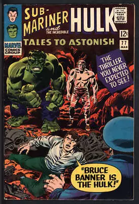 Buy Tales To Astonish #77 6.5 // Hulk's Identity Revealed 1966 • 70.09£