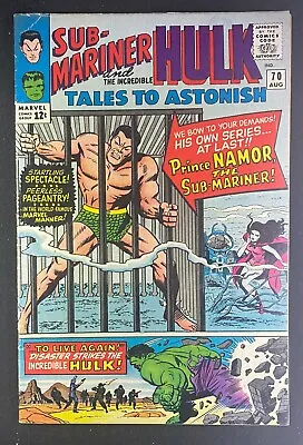 Buy Tales To Astonish (1959) #70 FN (6.0) Jack Kirby Gene Colan Namor • 59.36£