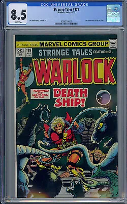 Buy Cgc 8.5 Strange Tales #179 White Pages 1st Appearance Pip The Troll Warlock Gotg • 40.36£