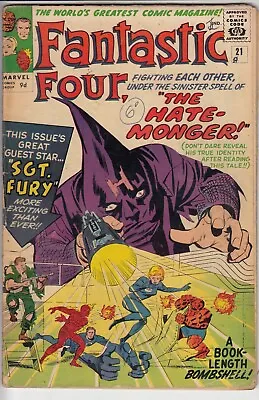 Buy Fantastic Four 21 - 1963- Sgt. Fury, Hitler - Kirby - Very Good - • 79.99£