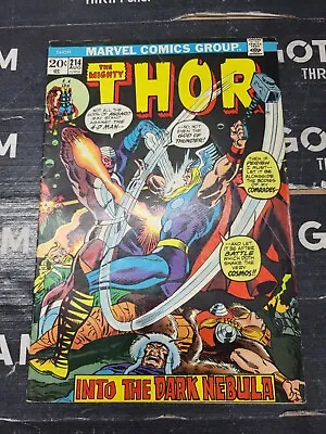 Buy Thor Vol 1 #214 Aug 1973 Into The Dark Nebula Written By Gerry Marvel Comic Book • 15.80£