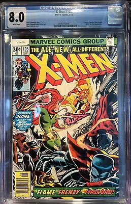 Buy Uncanny X-Men #105 CGC 8.0 Firelord Appearance* *Chris Claremont Stamp On Cover • 80.02£