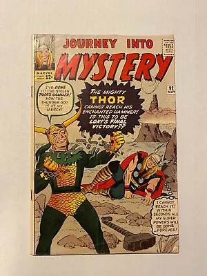 Buy Journey Into Mystery #92 Vg- 3.5 4th Appearance Of Loki Jack Kirby Cover Art • 238.33£