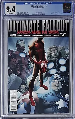 Buy Ultimate Fallout #4 CGC 9.4 Marvel 2011 1st Print 1st Appearance Miles Morales • 355.77£