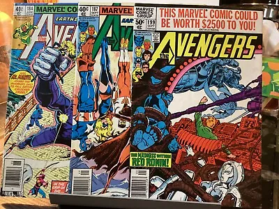 Buy 3 Comic Lot Avengers #184 187 199 Marvel 1979-80 Darkhold Red Ronin Falcon • 11.98£
