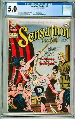 Buy Sensation Comics #102  CGC VG/FN 5.0  1951 DC  Wonder Woman • 440.33£