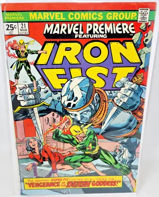 Buy MARVEL PREMIERE #21 IRON FIST Daughters Of The Death-Goddess *1975* 5.5 • 23.70£