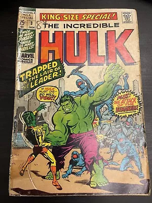 Buy Marvel Comics:  King-Size Special The Incredible Hulk  Issue #3 1971 (Com190) • 12.01£