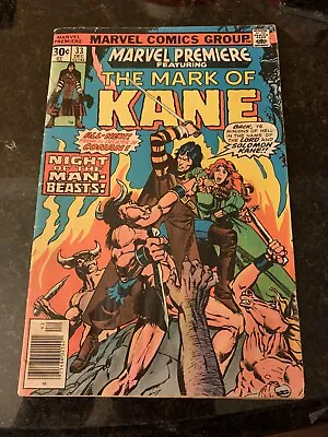 Buy Marvel Premiere #33 The Mark Of Kane 1976 Vol 1 No 33 • 6.40£
