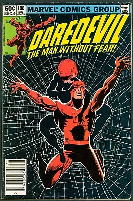 Buy Daredevil 188 VF/NM 9.0 Miller Marvel 1982 • 11.95£